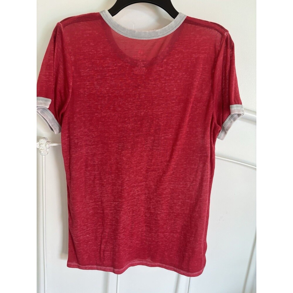 Disney Parks Medium My Happy Place Disney World Castle Unisex Sheer Red T Shirt - Picture 3 of 5